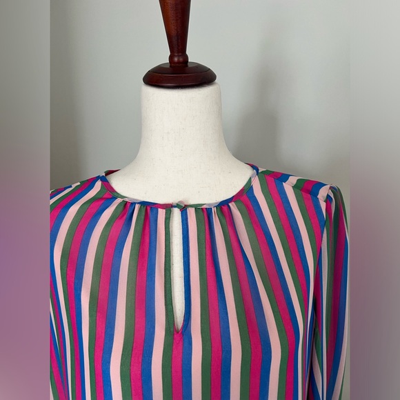 Boden PETITE Dress Pink Striped Bow Belt Size 10 petite - Picture 4 of 7